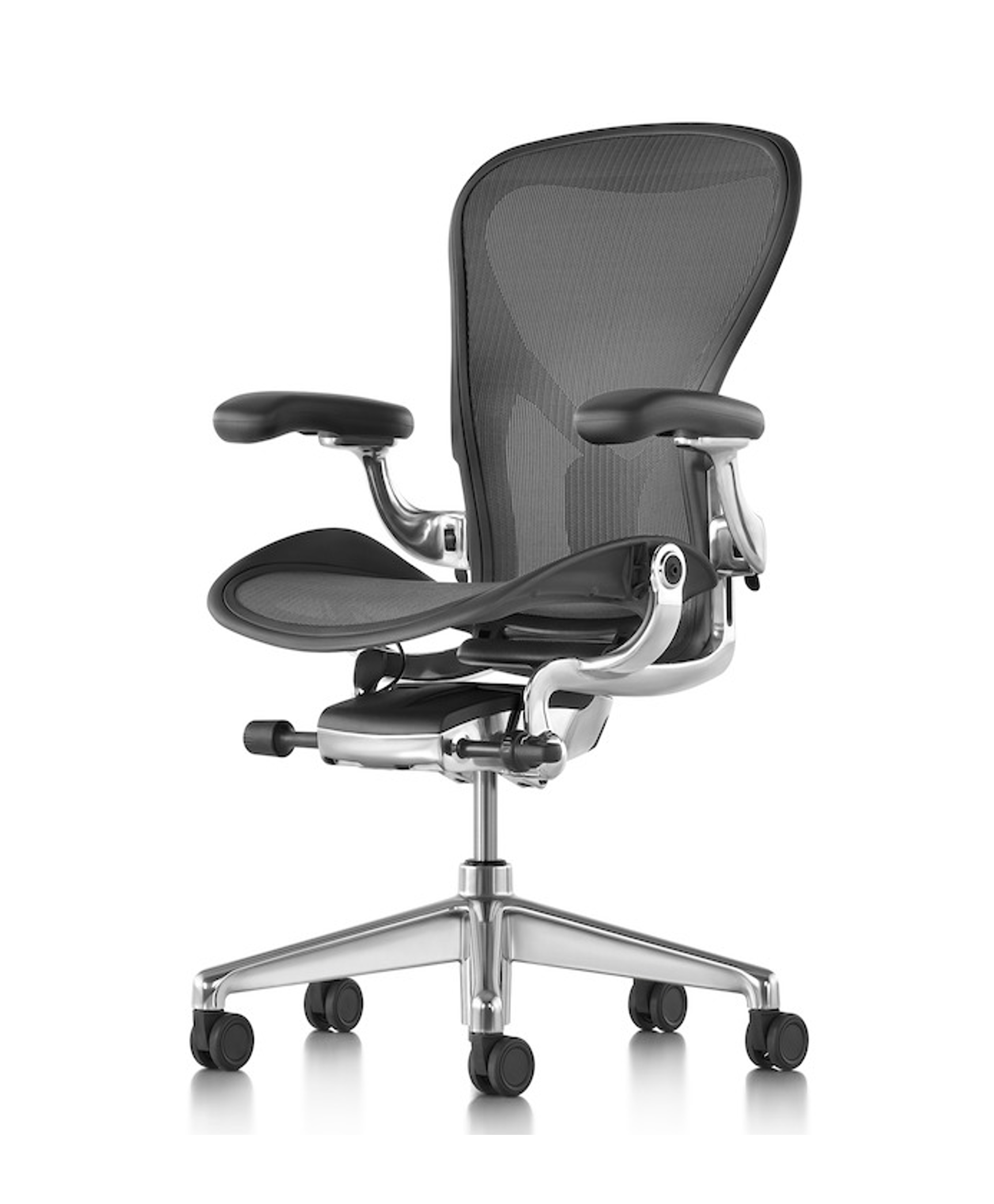 Herman Miller Aeron Chair B Graphite Polished in Stock